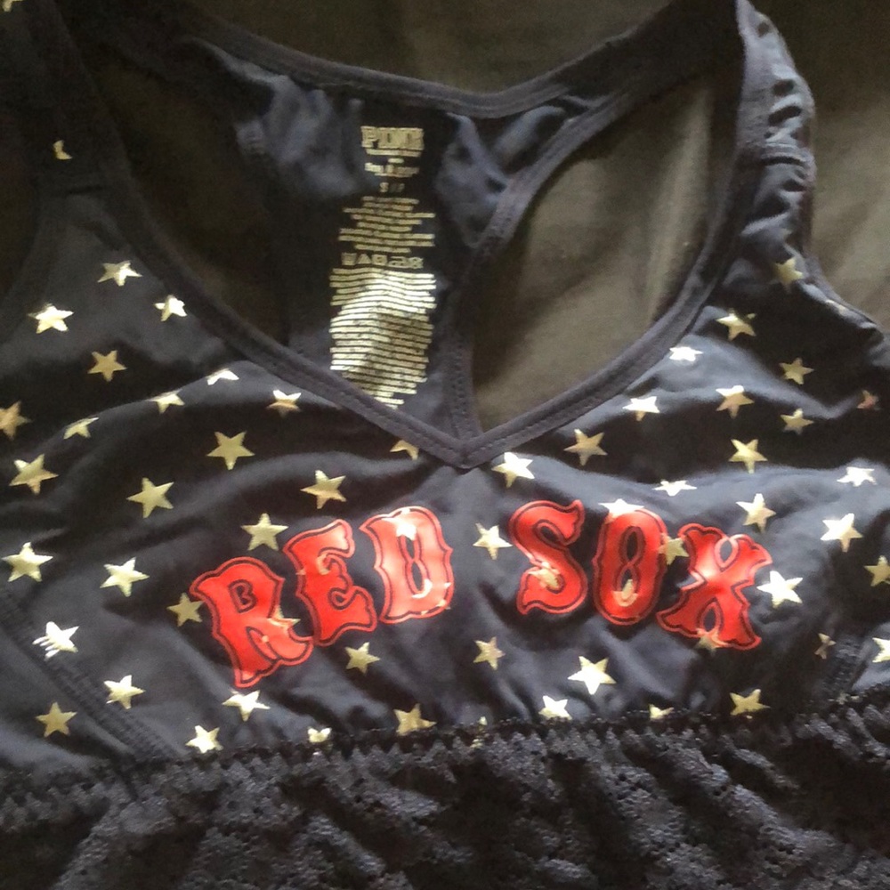 Pink Red Sox bralette sz small